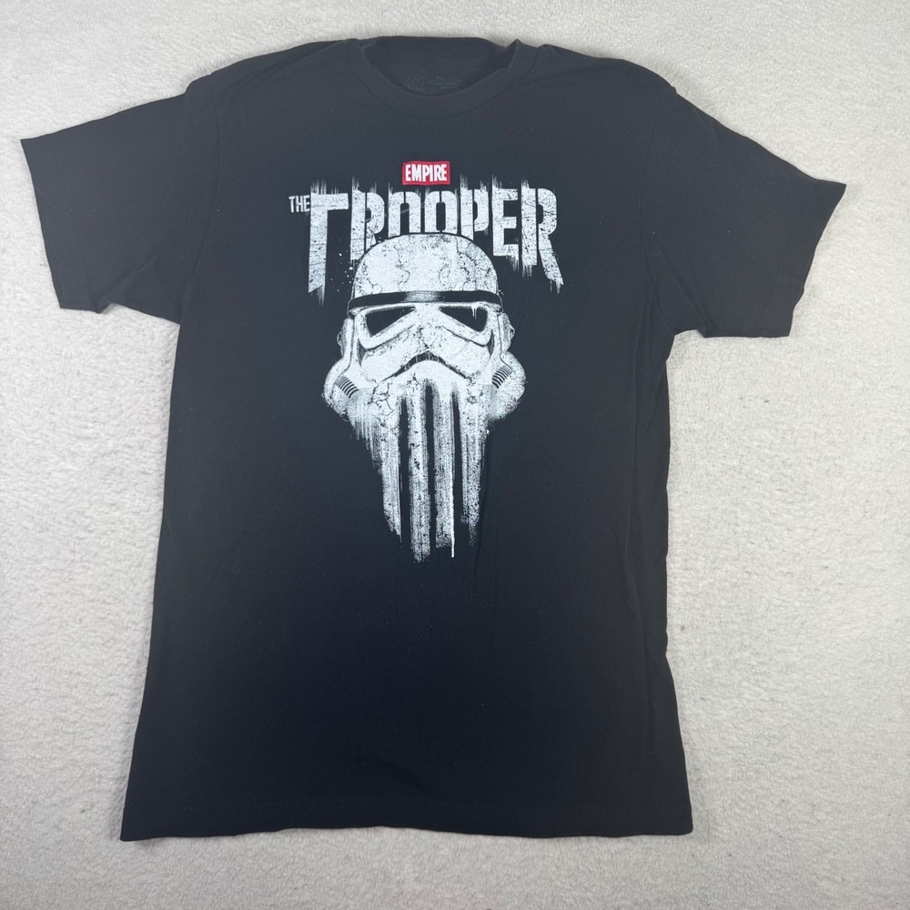 TeeVillain The Trooper Shirt Mens M Black Excellent Star Wars Punisher Mashup